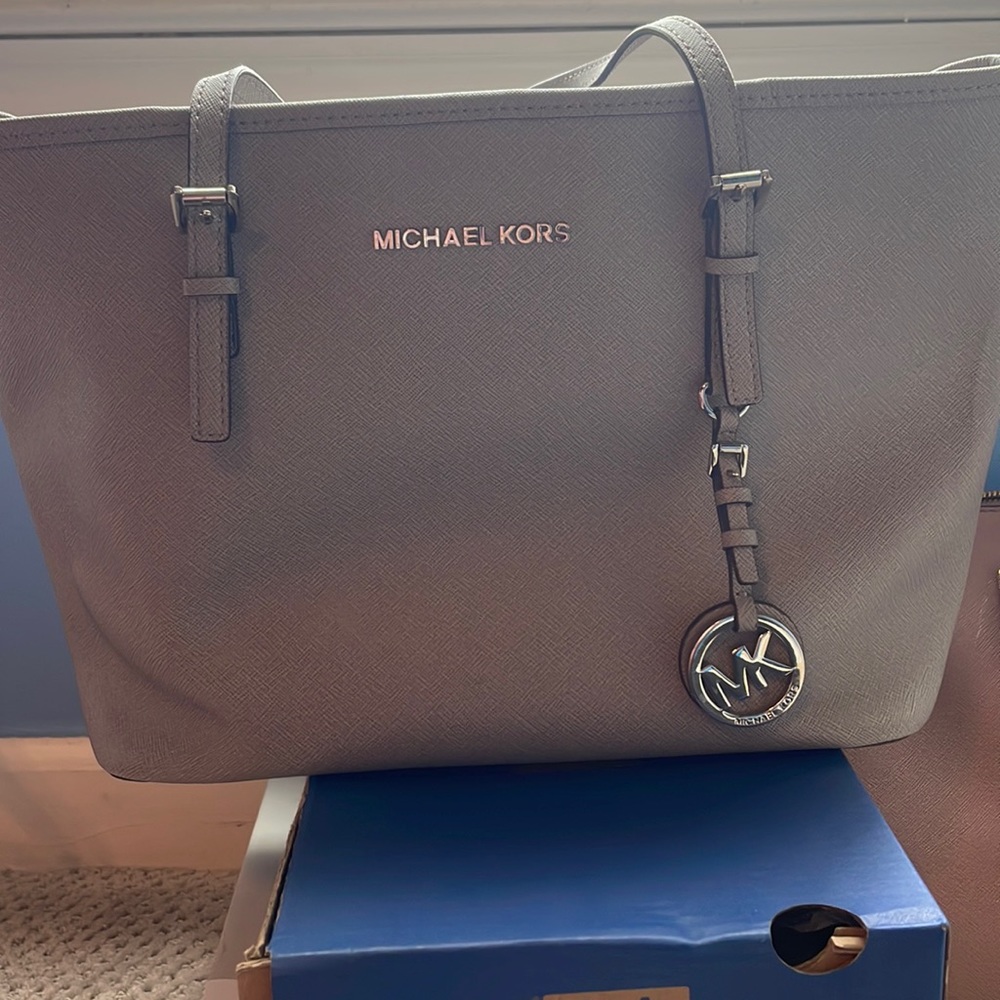Grey Michael Kors small tote